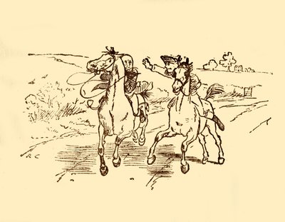 John Gilpin trovato dal postino della Bell Inn, 1878 da Randolph Caldecott