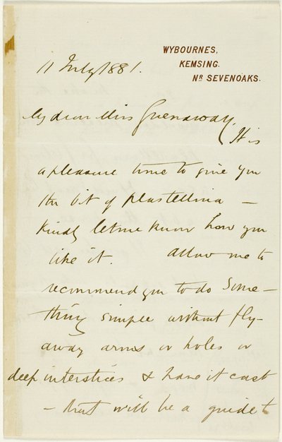Lettera a Kate Greenaway da Randolph Caldecott