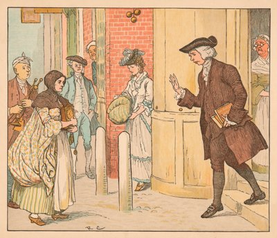Persone fuori da un banco dei pegni da Randolph Caldecott