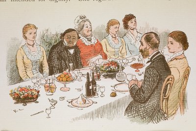 Persone sedute a tavola da Randolph Caldecott