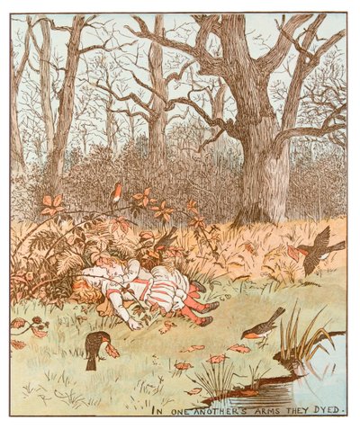 Scena da The Babes in the Wood da Randolph Caldecott