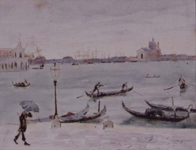 La Dogana e la Chiesa di San Giorgio, Venezia, vista dalla Piazzetta da Randolph Caldecott