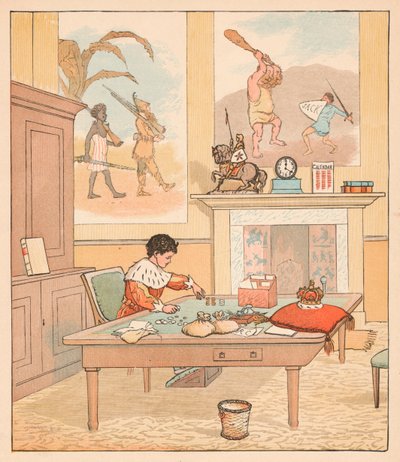 Il re era nel suo ufficio, contando i suoi soldi, 1880 da Randolph Caldecott