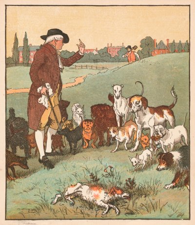 Il cane che è morto, c1879 da Randolph Caldecott