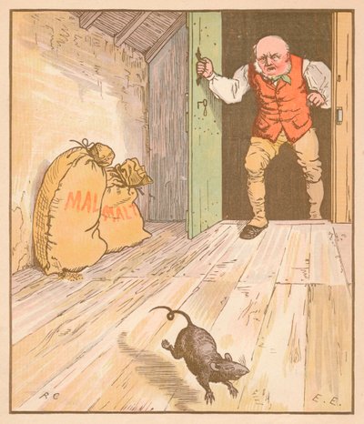 Il topo ha mangiato il malto..., c1878 da Randolph Caldecott