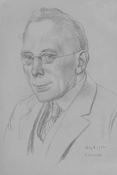 Campbell Dodgson, Custode delle stampe e dei disegni, British Museum, 1912-32, 1932 da Randolph Schwabe