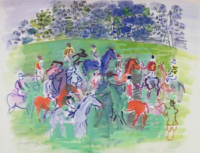 Alle corse, 1930-50 circa (gouache) da Raoul Dufy
