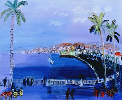 Baie des Anges, Nizza, 1926 circa (olio su tela) da Raoul Dufy