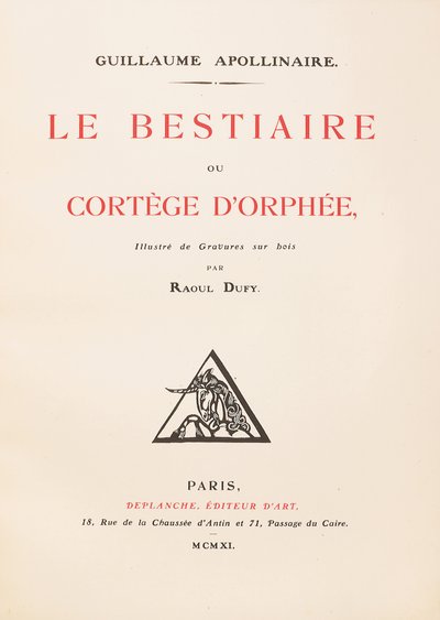 Frontespizio di "Le Bestiaire ou Cortège d