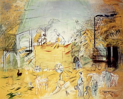 Scena di raccolto (olio su tela) da Raoul Dufy