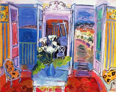 Interno con finestre aperte da Raoul Dufy