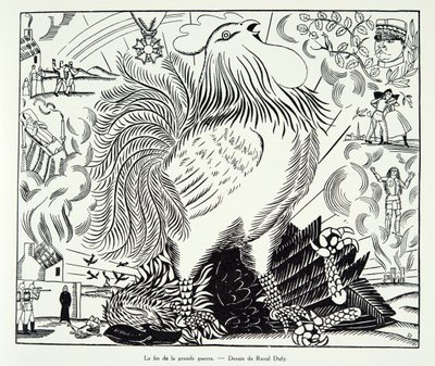 La fine della Grande Guerra, da Histoire de la Troisieme Republique, Vol. I, Storia politica, ed. 1933 (litografia) da Raoul Dufy
