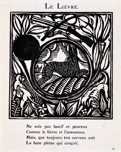 La lepre - in "Le Bestiaire ou cortège d
