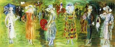 Manichini di Poiret alle corse nel 1923 da Raoul Dufy