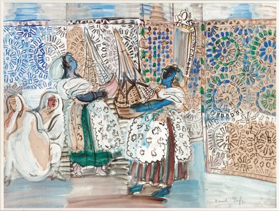 Ricevimento con il pascià di Marrakech (gouache, acquerello e matita su carta) da Raoul Dufy