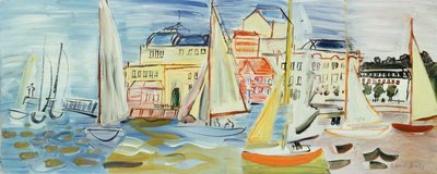 Regata a Deauville, 1930 circa (olio su tela) da Raoul Dufy