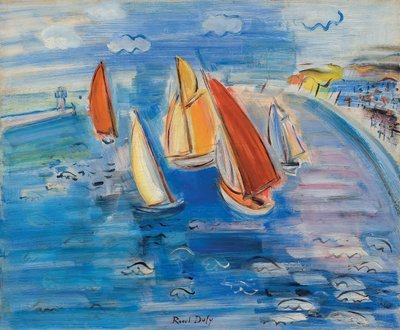 Regate a Sainte-Adresse; Regate a Sainte-Adresse, 1930 circa (olio su tela) da Raoul Dufy