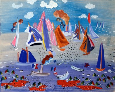 Mare e barche - Guazzo su carta, 1930 ca. da Raoul Dufy