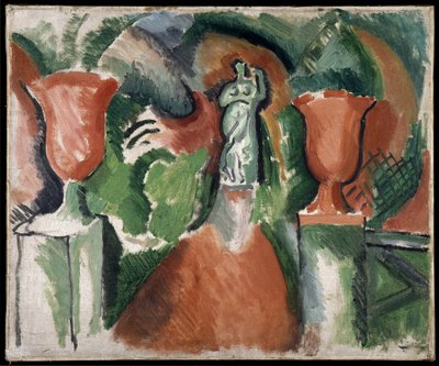 Statua con due vasi rossi da Raoul Dufy