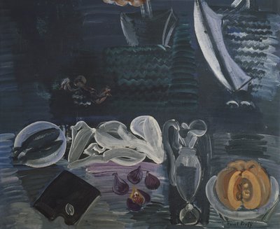 Natura morta con il mare sullo sfondo da Raoul Dufy