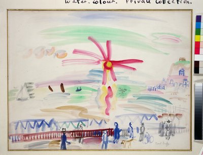 Tramonto a Sainte-Adresse, 1924 circa (acquerello su carta) da Raoul Dufy