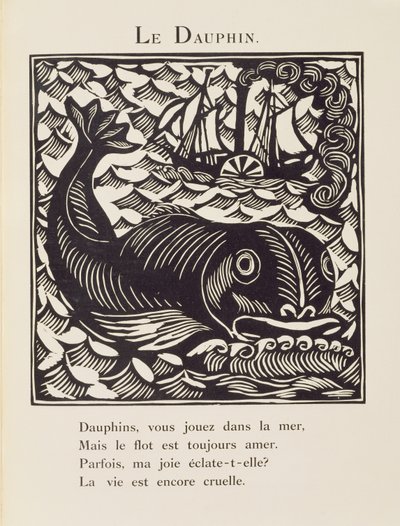 Il delfino, illustrazione da "Il Bestiario" o "Il corteo di Orfeo". da Raoul Dufy
