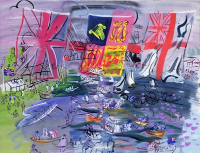 The Regatta at Henley, c.1933 (gouache) da Raoul Dufy