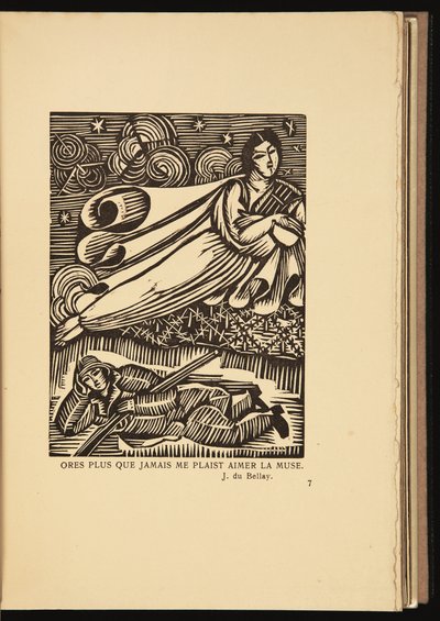 Xilografia da Elegie marziali di Roger Allard (1885-1961) da Raoul Dufy