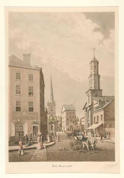 Wall Street nel 1820 da Raoul Varin