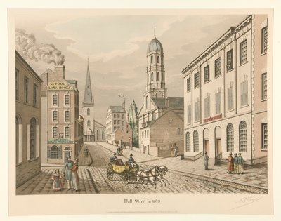 Wall Street nel 1829 da Raoul Varin