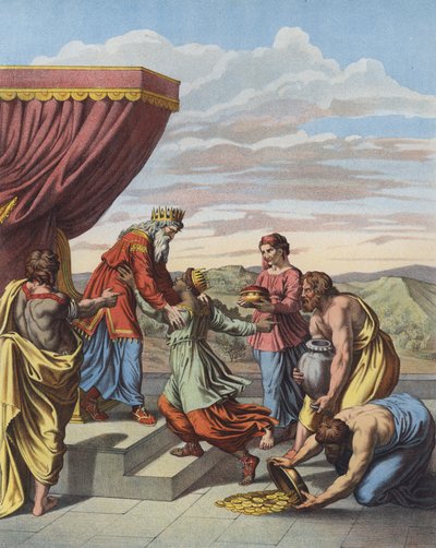 Il Re Salomone riceve la Regina di Saba da after Raphael