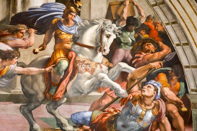 Espulsione di Eliodoro dal Tempio. 1511-1512 (affresco) da Raphael
