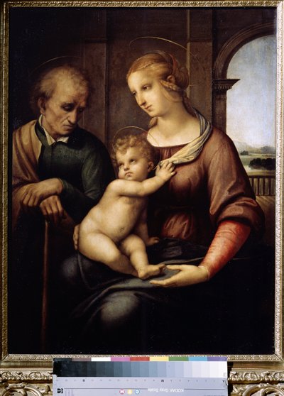 La Sacra Famiglia con San Giuseppe senza barba da Raphael