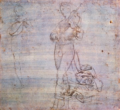 Studio per figura con strumento musicale da Raphael