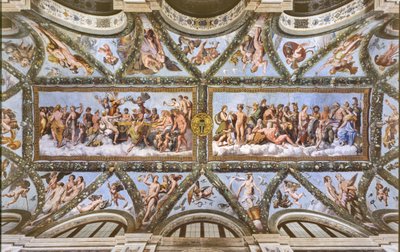 Vista delle volte della Loggia di Cupido e Psiche da Raphael