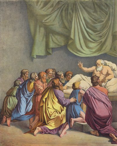 Giacobbe benedice i suoi figli da after Raphael