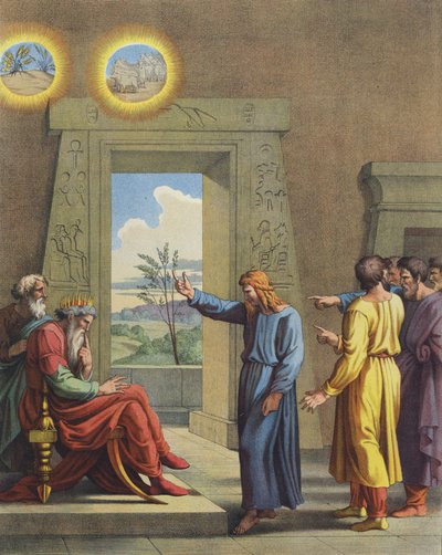 Giuseppe interpreta i sogni del Faraone da after Raphael