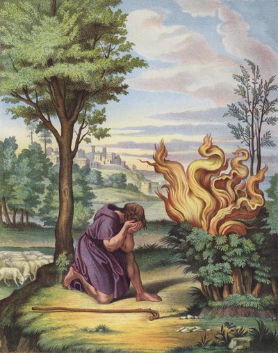 Mosè e il roveto ardente da after Raphael
