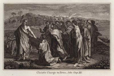 Cartone di Raffaello: Il mandato di Cristo a Pietro, Giovanni, Cap. XXI da after Raphael
