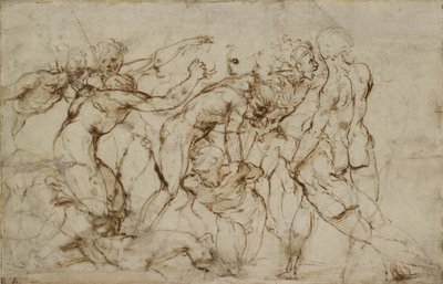 Scena di battaglia con prigionieri legati da Raphael