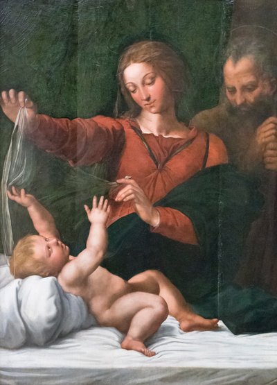 Sacra Famiglia, nota anche come Madonna del popolo, Madonna di Loreto o Madonna del velo da Raphael (1483 1520)