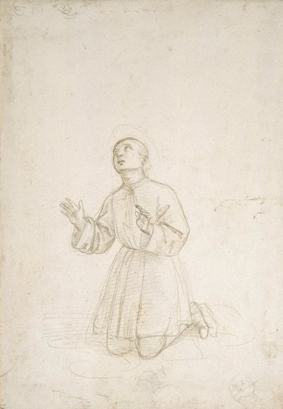 Figura inginocchiata di un giovane, c.1503 da Raphael