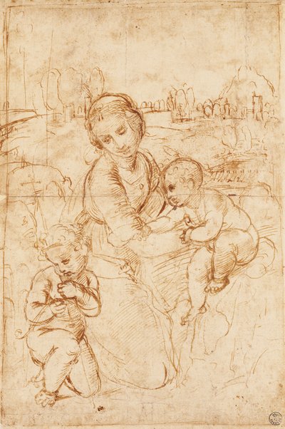 Madonna col Bambino e il giovane San Giovanni Battista da Raphael (1483 1520)
