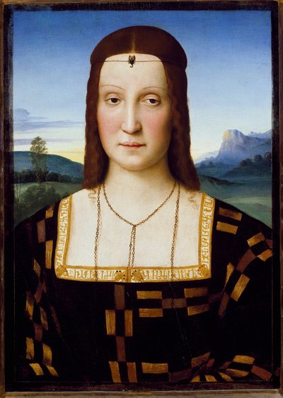Ritratto di Elisabetta Gonzaga, c.1504-1505 da Raphael