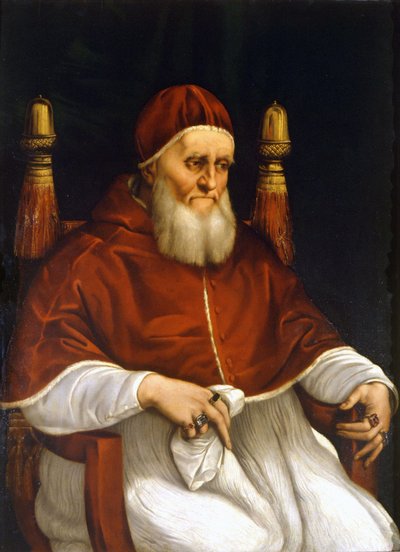 Ritratto di Papa Giulio II (1503-1513). Firenze, Museo degli Uffizi da Raphael