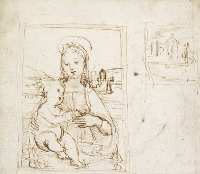 Studio per un quadro della Vergine e del Bambino da Raphael