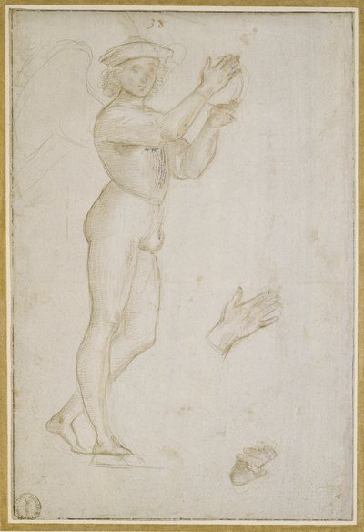 Studio di un giovane che fa musica (punta d