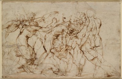 Scena di battaglia con prigionieri legati da Raphael