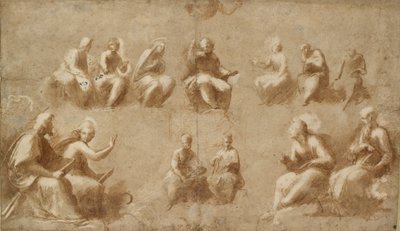 Cristo e i santi in gloria (Studio per la Disputa) da Raphael
