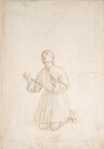Figura inginocchiata di un giovane, c1503 da Raphael